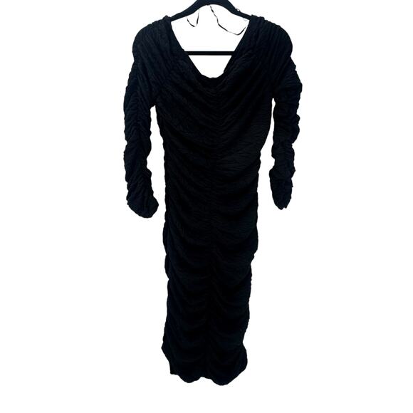 Line & Dot Women's Unlined jersey Off The Shoulder Kelly Dress Black Size M NWT - Picture 5 of 13